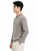 Suéter Polo de Punto Relajado Estilo Italiano para Hombre Cuello Vertical de Canalé Manga Larga Top Capa Base Casual para Hombre