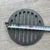Fogão de Ferro Tampa de Fogão Grelha de Ferro Fundido Tira de Fogão Fundo Redondo de Fogão Grelha de Ponte Resistente a Altas Temperaturas Acessórios para Lenha de Ferro Fundido