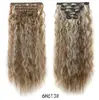 Peruca para Mulheres para Comércio Exterior Europeu e Americano, Conjunto de 6 Peças, Cabelo Longo Cacheado Afro, 16 Presilhas, Extensões de Cabelo, Peças de Reposição de Cabelo Fábrica