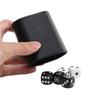 Venta Caliente de Fábrica Taza Plana para Dados de Cuero de PU Estuche de Cuero Cilíndrico con Fondo Plano para Backgammon a Juego Taza Plana Personalizada para Dados