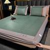Novedad Esterilla de Ratán Hielo Hierba Mai Esterilla de Seda Hielo Sensación Fresca Dormir Desnudo Plegable Lavable Sombrero de Cama de Verano Juego de Tres Piezas Esterilla