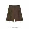 Shorts de Traje Holgados Estilo Retro Americano para Hombre Verano 2026, Corte Holgado, Tallas Grandes, Pantalones Casuales, Pantalones a la Rodilla para Hombre