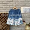Pantalones cortos de algodón y lino teñidos en azul, teñidos en azul y blanco, de Dali, Lijiang, Guizhou, estilo cultural creativo, pantalones de hombre, moda nacional, ropa para hombre.