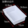 Caja de Plástico Caja de Almacenamiento Rectangular Tapa Blanca Caja para Conservar Alimentos Almacenamiento de Cocina Caja de Almacenamiento de Escritorio