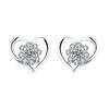 Novo conceito brincos de coração Love em prata de lei s925 estilo coreano feminino diamante Mori brincos de temperamento doce brincos atacado
