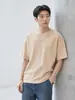 Camiseta de algodón puro de manga corta para hombre estilo vintage, corte holgado europeo y americano, adecuada para adolescentes, Amazon transfronterizo, 180G, marca americana de moda, venta al por mayor