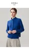 Cardigã de cashmere com gola alta, novo estilo outono e inverno, jaqueta feminina abotoada de botão único feita à mão, suéter casual versátil e estiloso