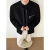 Fw11589 2026 Primavera Nuevo Chaqueta Acolchada en Hombros Estilo Chanel Doble Cremallera Cuello Alto para Jóvenes
