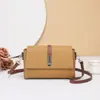Bolso pequeño cuadrado cruzado para mujer, bolso de cuero genuino de alta gama para mujer, bolso de hombro casual y versátil de piel de vaca TOGO, bolso pequeño de moda 9806
