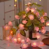 Luzes de Fio de Flores de Rosa Decoram Romântico Dia dos Namorados Chinês 520 Declaração Pedido Arranjo Quarto Luzes Coloridas de Atmosfera