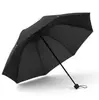 Sombrilla grande doble reforzada de doble uso plegable para sol para hombres y mujeres protección solar de goma negra protección UV sombrilla al por mayor