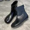 Nuevas Botas Vaqueras Redondas y de Punta Dividida de Otoño 2026 para Mujer, Botines de Moda, Botas Negras tipo Martin para Mujer