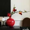 Flores Artificiales Flores Falsas Adornos de Flor de Granada Ramas de Fruta de Caqui Flores Secas Sala de Estar Entrada Mesa de Comedor Floricultura Flores Decorativas