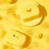 Jabonerita de Pato Amarillo Pequeño, Portajabón de Baño con Drenaje, Jabonera de Plástico Grande con Tapa, Caja de Jabón Colorida en Stock