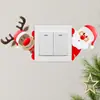 Shangyi SP-KG004 Pegatina de Pared Navideña Autoadhesiva Papá Noel Reno Decoración de Interruptor Fábrica Venta al por Mayor Pegatina de Interruptor