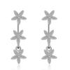 Pendientes largos estilo coreano con forma de estrella de cinco puntas y diamantes para mujer