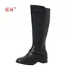 Juyuan 2026 Modelo Nuevo Botas Grandes para Mujer para Comercio Exterior WISH Amazon Estilo Europeo y Americano Cremallera Doble Botas de Cuero de Media Caña