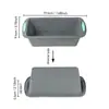 Cross-border novo molde de bolo retangular de silicone de duas cores bandeja de cozimento de alta temperatura ferramentas de pão de torrada de renda