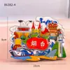 Imán para Refrigerador de Yantai Artesanía de Madera y Epoxi Producto Cultural y Creativo Imán para Refrigerador de Zona Escénica Souvenir Turístico Ciudad de la Marea Nacional