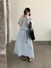 Vestido de Algodón Puro con Mangas Abullonadas y Corte Tg Sea Street Diary 2026 Verano Estilo Relajado Nuevo Vestido Largo 26709