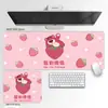 Mouse Pad de Urso Morango Desenho Animado Anime Mat Grande Matéria-Prima de Alta Qualidade Mouse Pad Tapete para Mesa de Computador