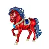 Broche Vintage Transfronterizo de Caballo del Zodiaco con un Toque de Alta Gama, Broche de Moda de Aleación Esmaltada para Trajes y Abrigos de Hombre