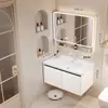 Gabinete de baño de aluminio de panal engrosado con lavabo de cerámica integrado y unidad de tocador