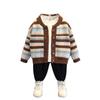Ropa para Niños Cárdigan de Punto Ropa de Punto para Niños Ropa Exterior Nueva de Primavera 2025 Estilo para Niño Cárdigan de Rayas de Primavera