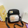 Bolsa Pequeña Linda para Mujer, Bolsa Ita de Anime Estilo Japonés, Bolsa Transparente de Rejilla para Muñecas, Bolso de Hombro para Estudiante, Bolsa Ita de Viaje para Teléfono