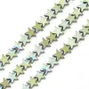 Placa de Nano Negro Vesícula Biliar Estrella de Cinco Puntas Cuentas Galvanizadas Accesorios Hechos a Mano para Bricolaje Joyería Botones Semiacabados Cuentas Redondas Cuentas Sueltas
