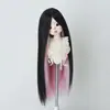Peluca para Muñeca BJD 3 Puntos 4 Puntos 6 Puntos Flequillo Largo Cabello Largo Liso Estilo Colorido Cosplay Base sin Peinar Cubierta de Cabello