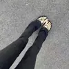 Chanclas de cuña estilo coreano con plataforma gruesa y pedrería para mujer, Novedad Verano 2026, Antideslizantes, que aumentan la altura, Sandalias para vacaciones en la playa