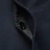 Chaqueta de Cachemira de Alta Gama para Hombre, Seda de Morera Otoño e Invierno de Longitud Media Acolchado Espeso con Relleno de Plumón de Ganso Lana Outwear para Hombre
