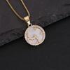 Amazon popular collar 12 Constelaciones personalidad femenina colgante de oro de 18K moda collar de concha INS N862
