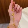 Método antiguo color dorado pequeño bendición grasa pequeña pulsera de calabaza pequeña en espiral diseño de pulsera disco anillo de cadena Joker para regalo de novia