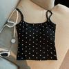 Pure Desire Hot Girl Wave Point Sem Encosto Pequeno Sling Feminino 2024 Verão com Design de Almofada no Peito Sense Slim-fit Top Interno Moderno
