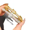 Pulsera Exquisita Versátil de Zirconia Cúbica Completa Transfronteriza Europea y Americana Diseño Simple Pulsera de Zirconia Nicho de Alto Grado Temperamento Joyería de Mano para Mujeres