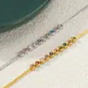 Pulsera de Cadena Plana Estilo Serpiente Hueso Colorida con Incrustaciones de Diamantes para Mujer Lele Jewelry de Gama Alta No se Desvanece Moda Europea y Americana Personalizada para Mujer