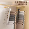Perchero Plegable para Pantalones de Acero Inoxidable Multifuncional Multicapa para Almacenamiento de Pantalones Hogareño Mágico Pinza para Pantalones que no Marca Colgador para Colgar en Armario