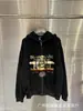 Sudadera con capucha y diseño de dos piezas falsas de patchwork G/R de la marca americana de moda, chaqueta casual holgada para hombre y mujer, ropa de invierno transfronteriza