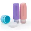 Botellas de tamaño de viaje para artículos de tocador, productos para el cuidado de la piel y almacenamiento de champú/gel de ducha; un esencial de viaje portátil