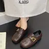 Mocasines de piel genuina con suelas suaves, cómodos para usar todo el día, nuevo estilo otoño/invierno 2026 para mujer, perfectos con vestidos, zapatos de vestir de corte bajo, zapatos pequeños de piel