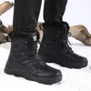 Botas de nieve de suela gruesa Harbin transfronterizas para mujer, forradas en vellón de invierno, gruesas, impermeables, antideslizantes, acolchadas de algodón, botas cálidas para mujer