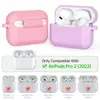 Funda Protectora para AirPods Pro 2 Color Sólido de Silicona Funda Protectora para Auriculares Apple