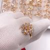 Nuevo anillo de oro con diamantes estilo europeo y americano boca abierta Anillo decorativo de diamante blanco en caja anillo abierto ajustable mixto