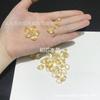 Folhas de Areias Esmaltadas Tchecas de Qualidade Pétalas Douradas Folhas de Areias Acessórios DIY Antigos Materiais Artesanais