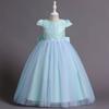 Fonte Amazon vestido grande infantil vestido meninas vestido de comprimento médio vestido bufante de gaze vestido de princesa infantil