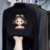 Roupa íntima infantil estampada com forro de fleece, gola alta, manga longa, quente e versátil, camiseta escovada para meninas, outono e inverno