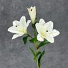 Sensación 3D Simulada Lirio de Sol Boda Decoración del Hogar Diseño Lirio de 3 Cabezas Adornos de Flores Falsas Transfronterizas Venta al por Mayor
