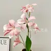 Estilo Pintura a Óleo Flor de Orquídea Chama Artificial 6 Cabeças Decoração Sala de Estar Casa Salão de Casamento Cenário de Jardim Decoração Vitrine